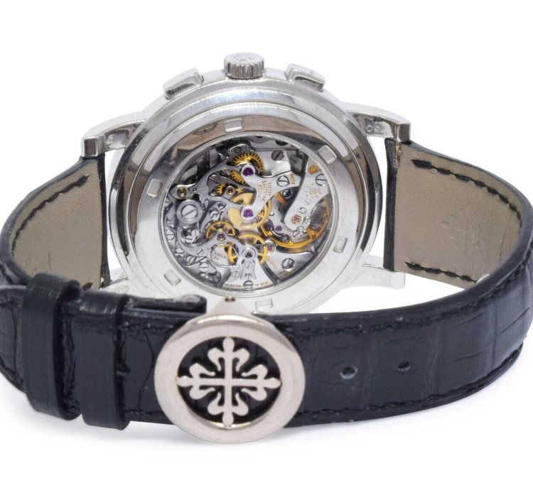 Patek Philippe Chronograph 5070 18k White Gold Mens 42mm Watch Archives 5070g