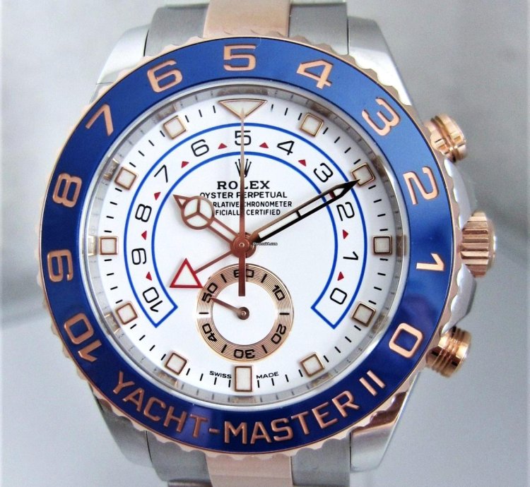 Rolex Yacht-master Ii Ref 116681stahl Ros Gold Box Papiere