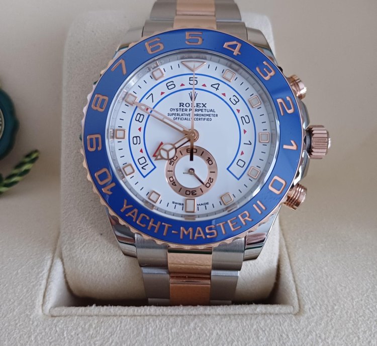 Rolex Yacht-master Ii Ref 116681stahl Ros Gold Box Papiere