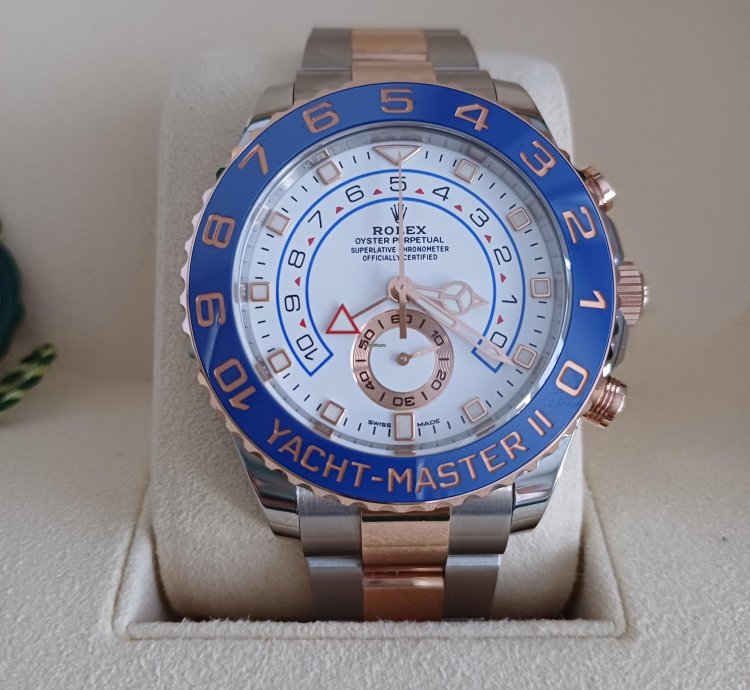 Rolex Yacht-master Ii Ref 116681stahl Ros Gold Box Papiere