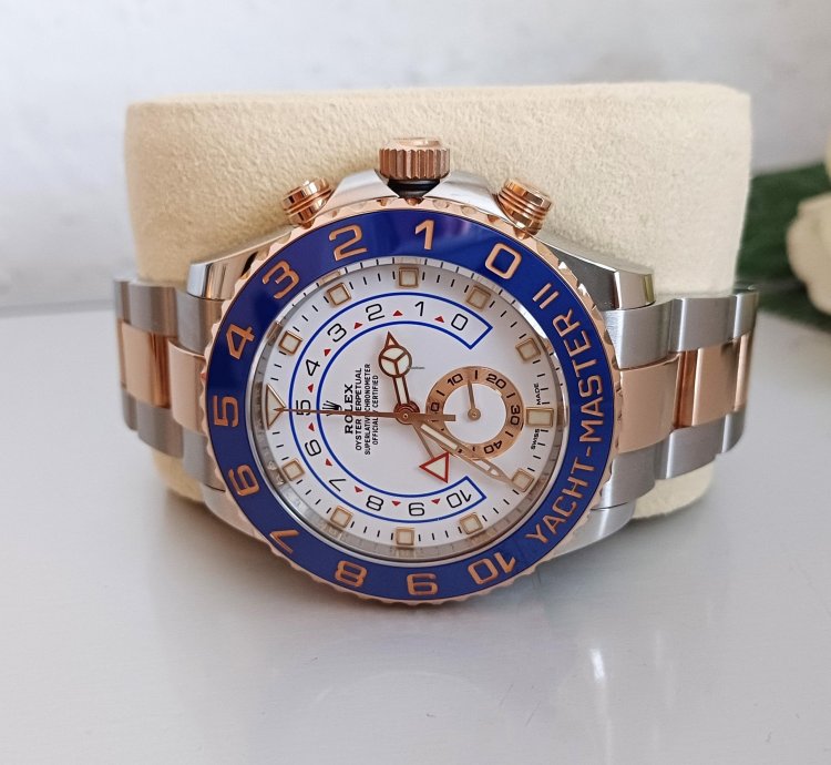 Rolex Yacht-master Ii Ref 116681stahl Ros Gold Box Papiere