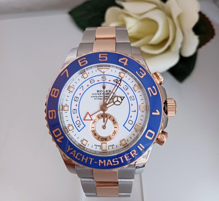 Rolex Yacht-master Ii Ref 116681stahl Ros Gold Box Papiere