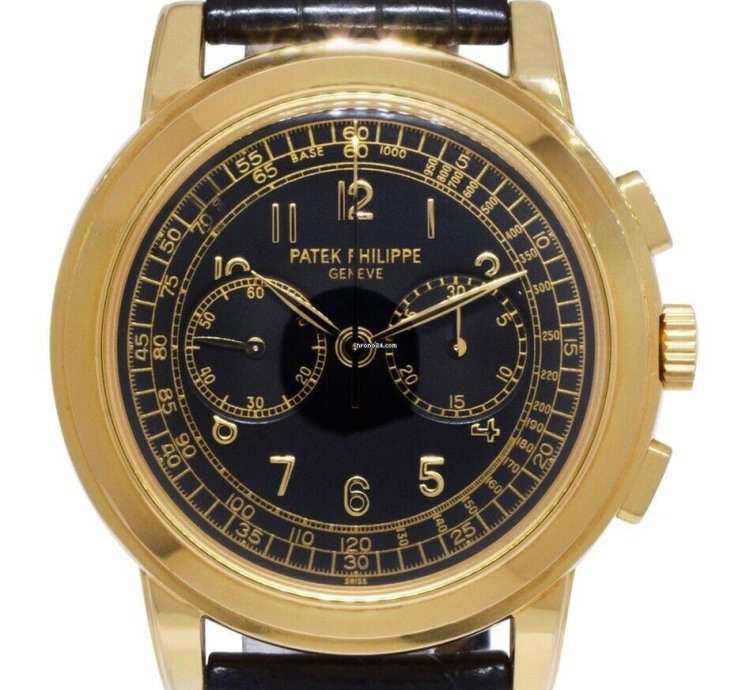 Patek Philippe Chronograph 5070 18k Yellow Gold Mens 42mm Watch 5070j