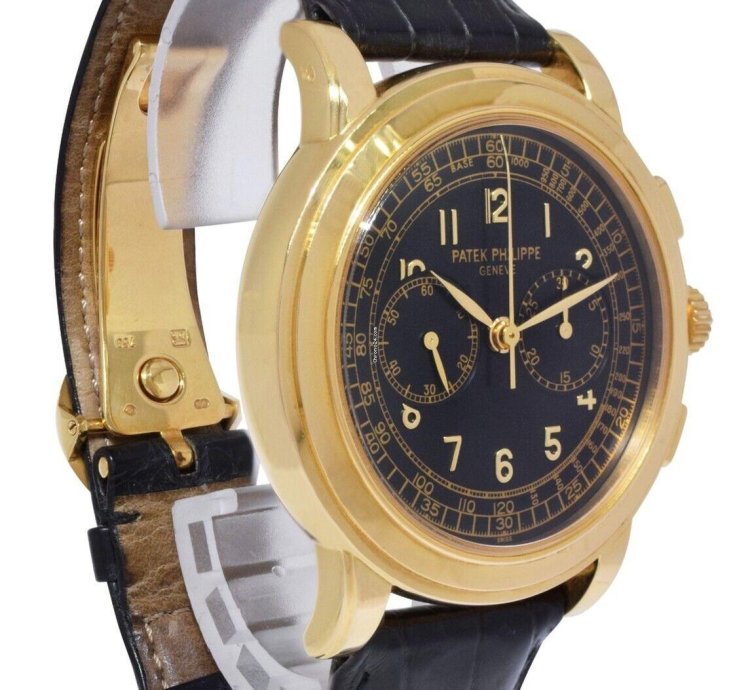 Patek Philippe Chronograph 5070 18k Yellow Gold Mens 42mm Watch 5070j