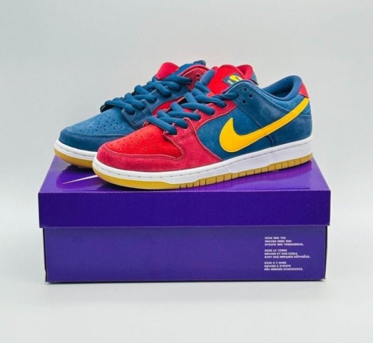 Nike Sb Dunk Low Fc Barcelona Blue Red Sneakers