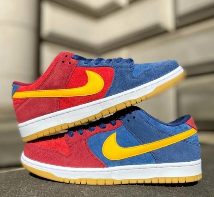 Nike Sb Dunk Low Fc Barcelona Blue Red Sneakers