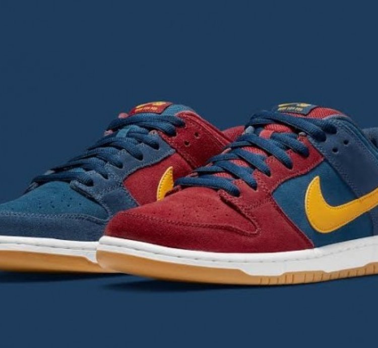 Nike Sb Dunk Low Fc Barcelona Blue Red Sneakers