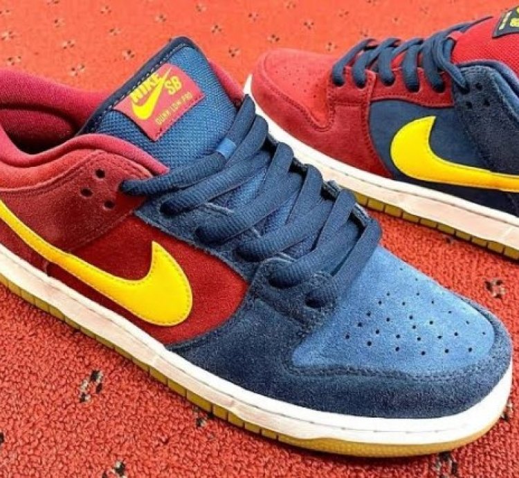 Nike Sb Dunk Low Fc Barcelona Blue Red Sneakers
