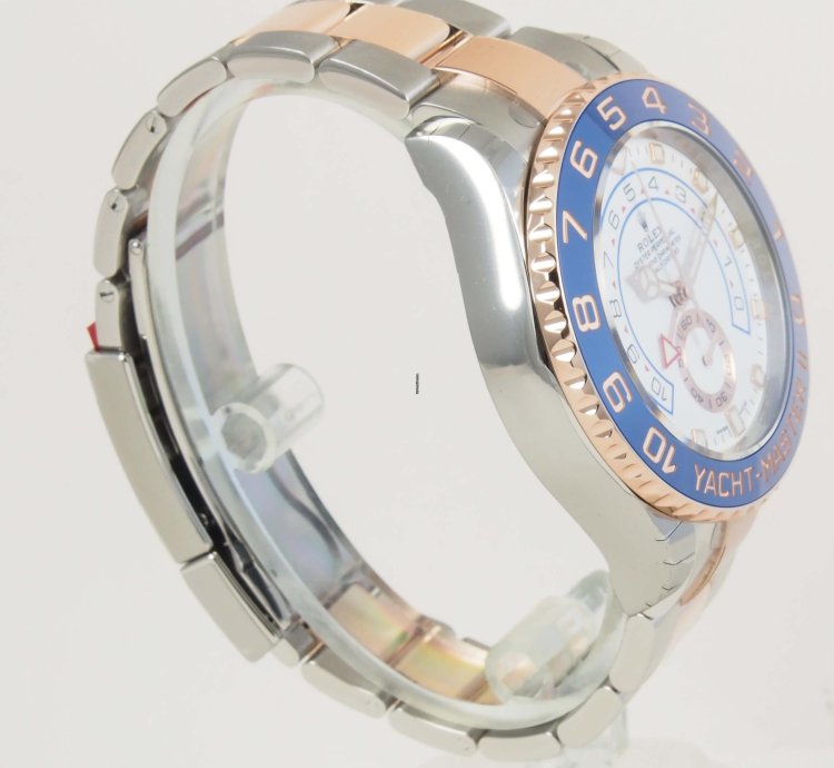 Rolex Yacht-master Ii Ss 18k Rose Gold White Dial 44mm