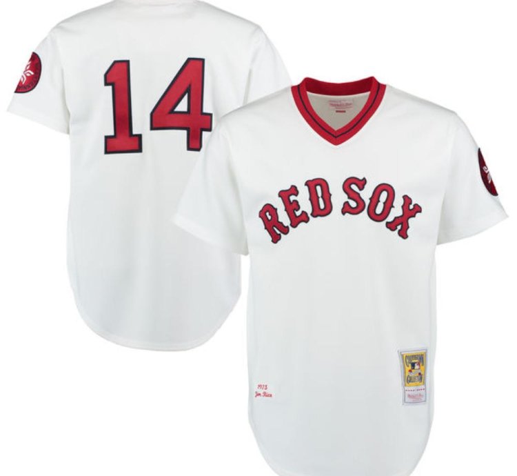 Boston Red Sox Jim Rice White Throwback Pullover Jersey