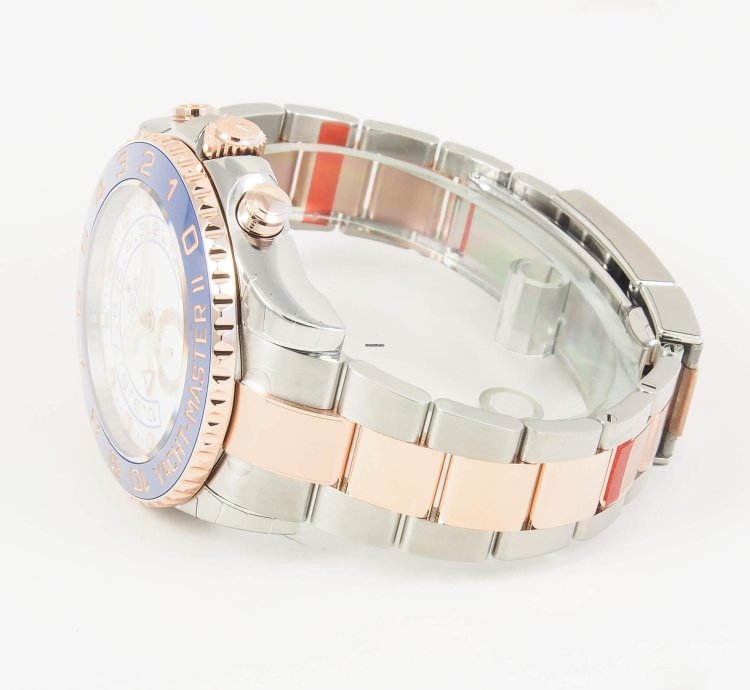 Rolex Yacht-master Ii Ss 18k Rose Gold White Dial 44mm