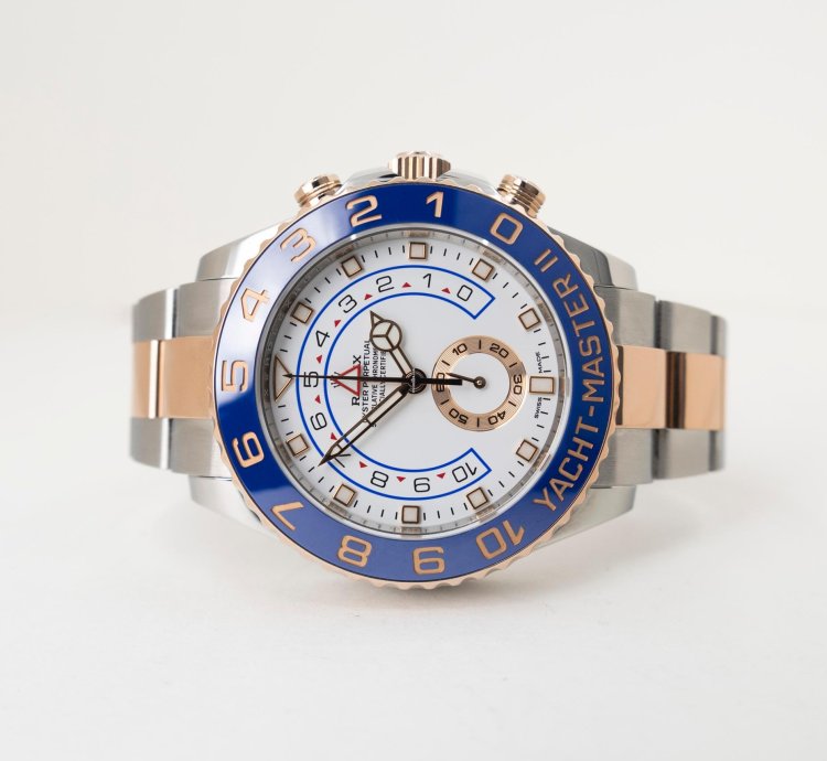 Rolex Yacht-master Ii Steel Everose Gold White Dial 116681