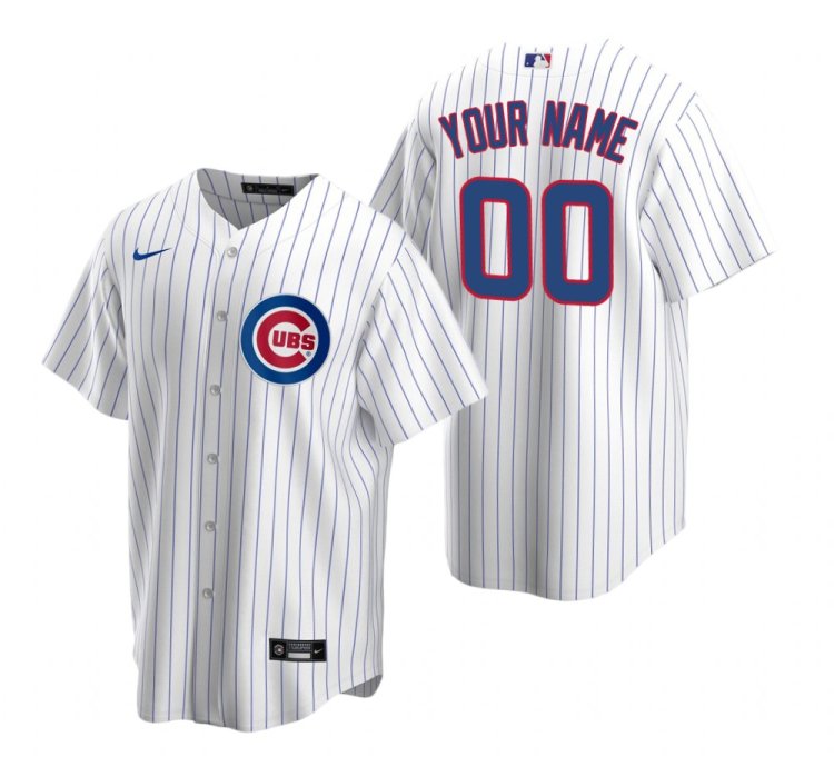 Chicago Cubs Custom White Stitched Mlb Cool Base Home Jersey