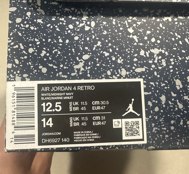 Air Jordan 4 Retro White Midnight Navy
