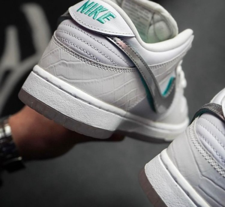 Nike Sb Dunk Low Qs White Diamond Sneakers