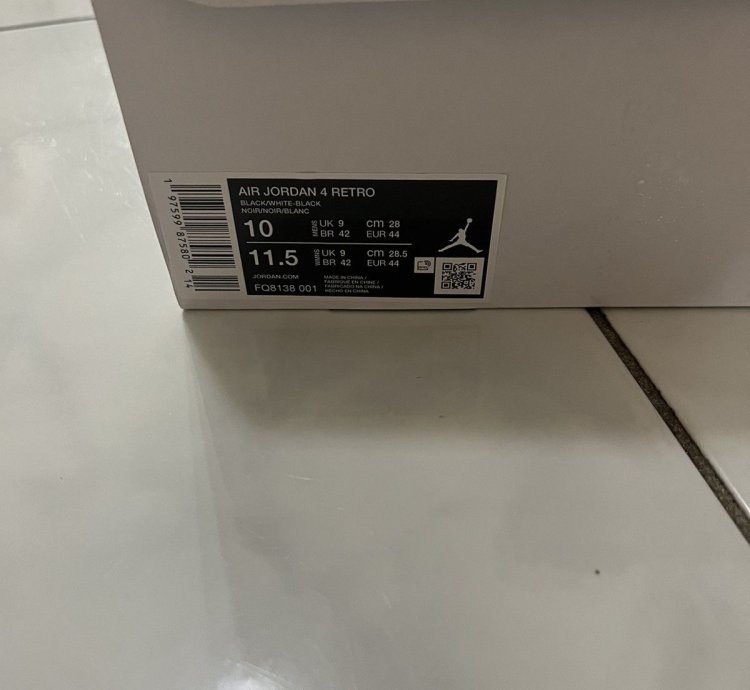 Air Jordan 4 Retro White Thunder Size 10 Brand New In Hand