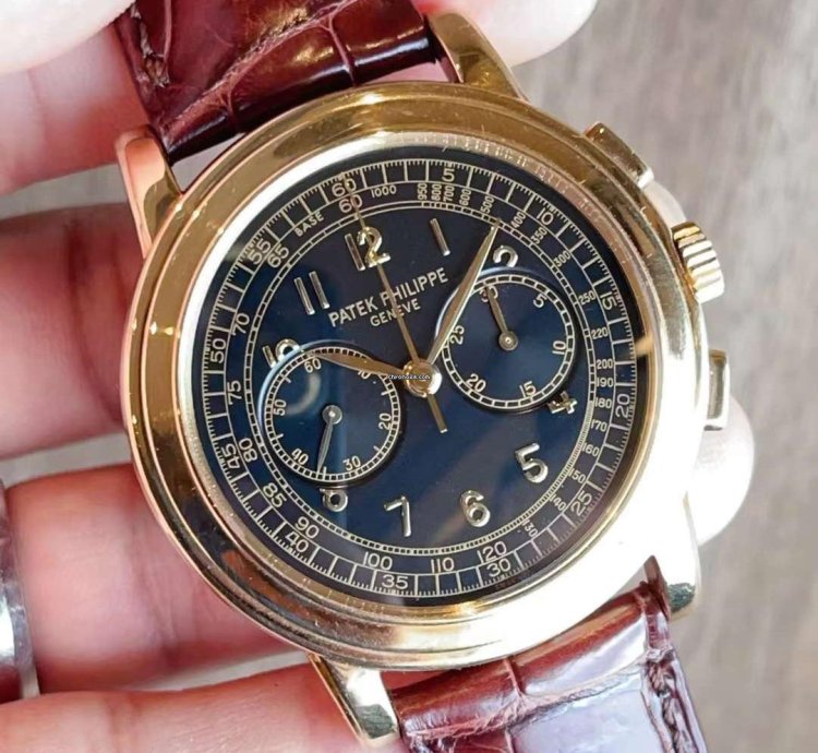 Patek Philippe Chronograph 5070j Yellow Gold Lemania Mechanical Watch 42mm