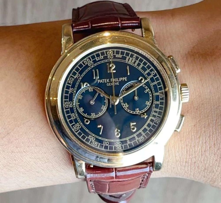 Patek Philippe Chronograph 5070j Yellow Gold Lemania Mechanical Watch 42mm