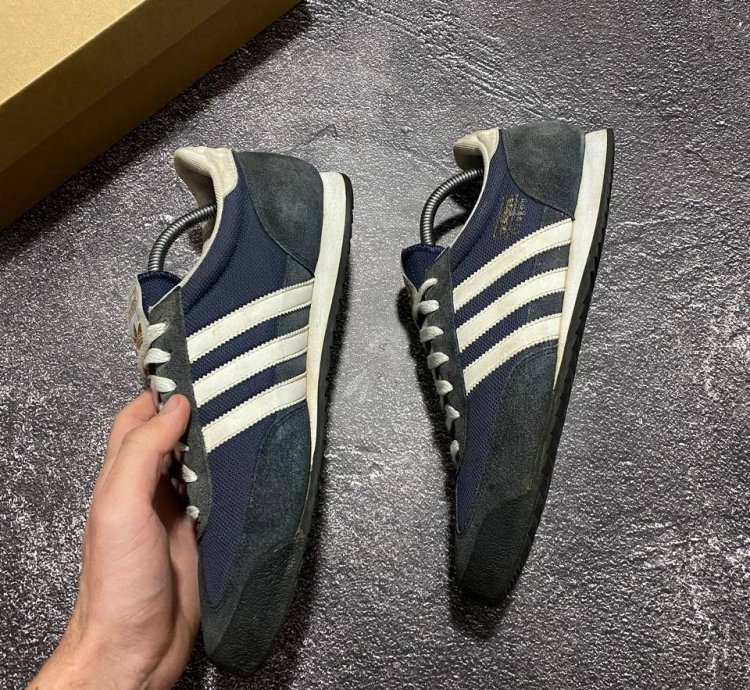 Vintage Adidas Dragon Og Blue Suede Low-top Trainers