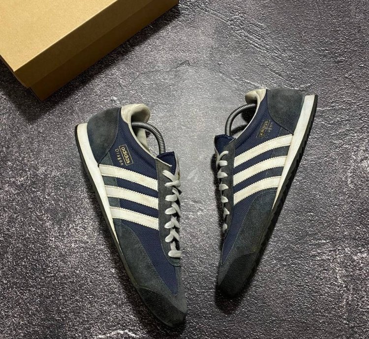 Vintage Adidas Dragon Og Blue Suede Low-top Trainers