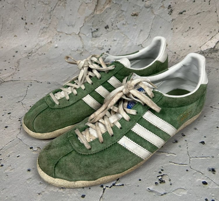 Vintage Adidas Gazelle Green Sneakers 90s Hype Rare Skate