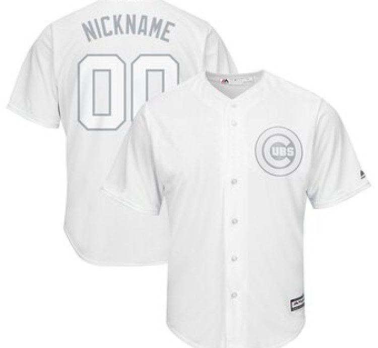Chicago Cubs Majestic 2019 Players Weekend Cool Base Roster Custom White Jersey