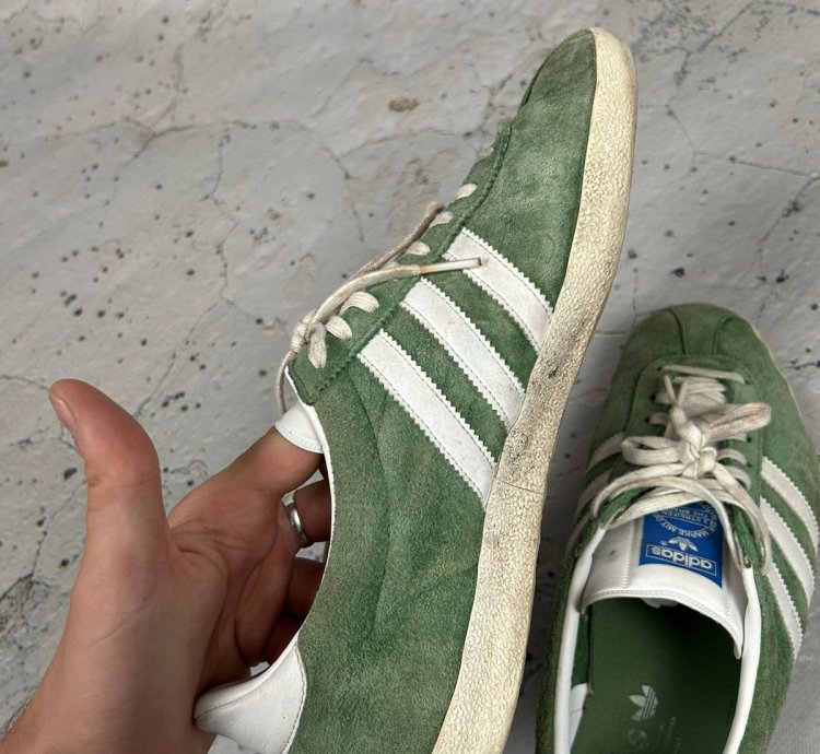Vintage Adidas Gazelle Green Sneakers 90s Hype Rare Skate