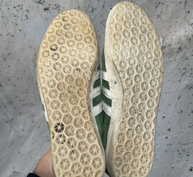 Vintage Adidas Gazelle Green Sneakers 90s Hype Rare Skate
