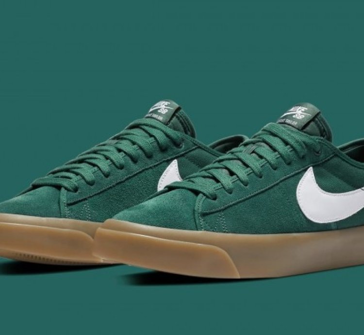Nike Sb Zoom Blazer Low Ro Gt Green Gum Sneakers