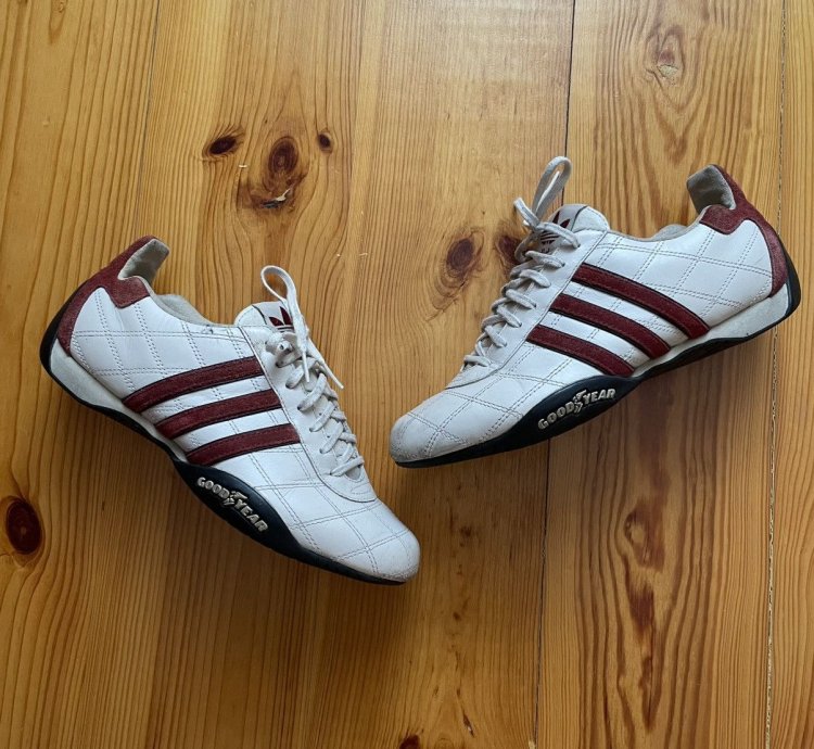 Vintage Adidas Goodyear Racing Leather Driver Shoes