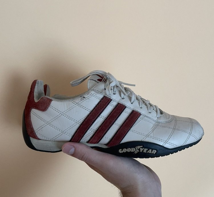 Vintage Adidas Goodyear Racing Leather Driver Shoes