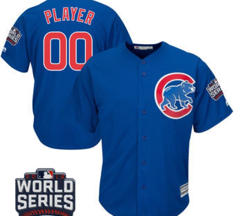 Chicago Cubs Majestic Royal 2016 World Series Bound Alternate Custom Cool Base Team Jersey
