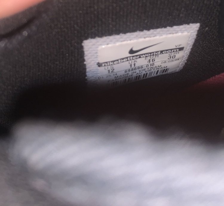 2014 Size 12 Supreme Nike Air Force 1 High Black World Famous