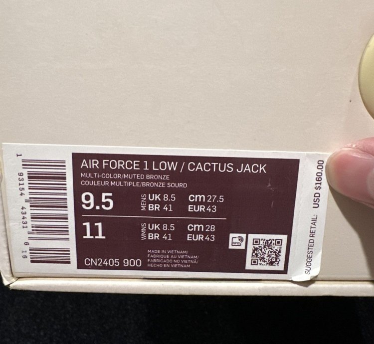Travis Scott Air Force 1 Cactus Jack