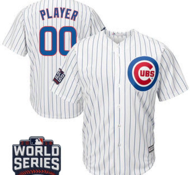 Chicago Cubs Majestic White 2016 World Series Bound Home Custom Cool Base Team Jersey