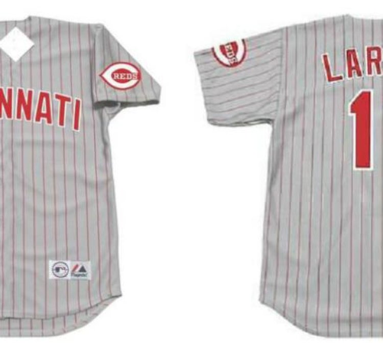 Cincinnati Reds Barry Larkin Gray Throwback Jersey