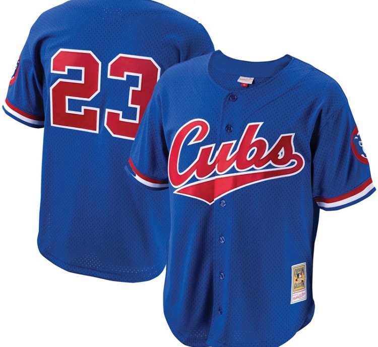 Chicago Cubs Royal Blue Throwback Mesh Batting Practice Stitched Mlb Jersey
