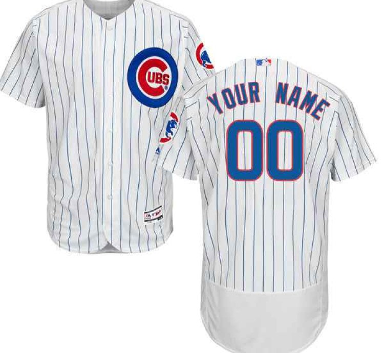 Chicago Cubs White Customized Flexbase Majestic Mlb Collection Jersey