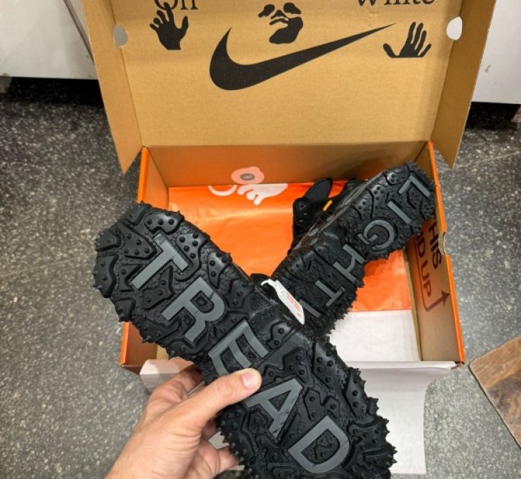 Off Whiite X Nike Acg Air Terra Forma Black Running Shoes