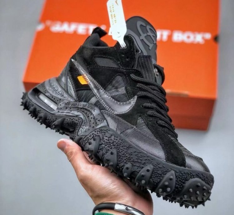 Off Whiite X Nike Acg Air Terra Forma Black Running Shoes