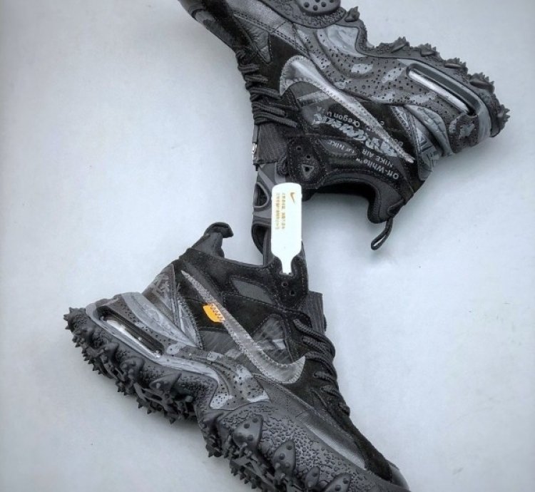 Off Whiite X Nike Acg Air Terra Forma Black Running Shoes