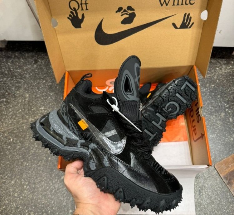 Off Whiite X Nike Acg Air Terra Forma Black Running Shoes
