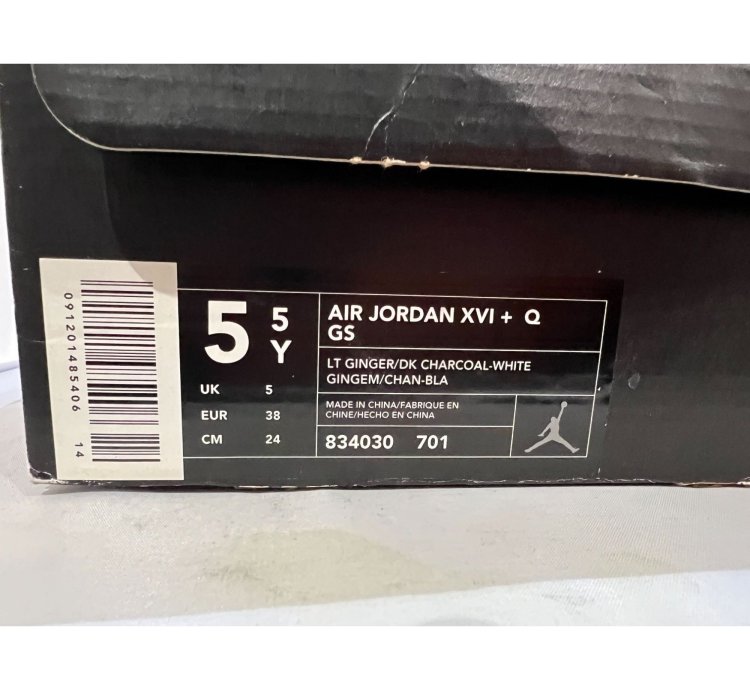Air Jordan Xvi Gs Og Ginger 2001 Youth Size 5 5