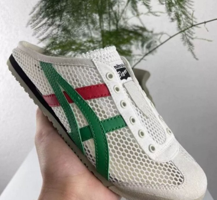 Onitsuk A Tiger Mexico 66 Sabot Half Cut White Green Sneakers