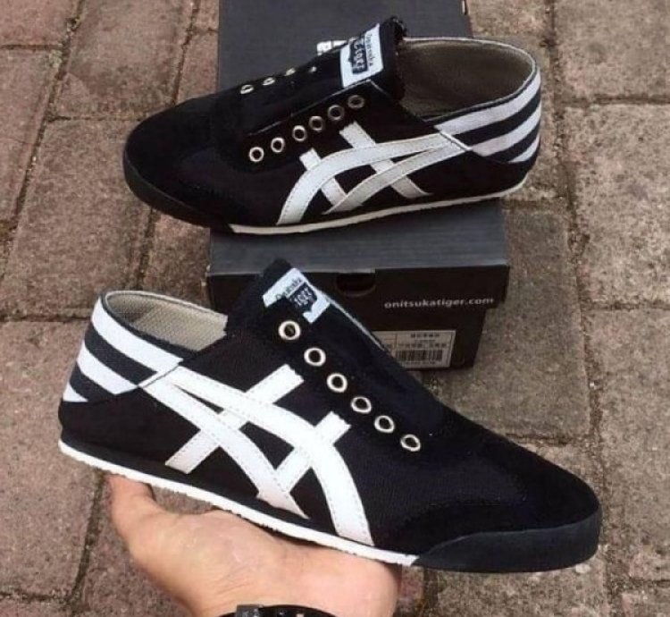 Onitsuk A Tiger Party Black White Slipons
