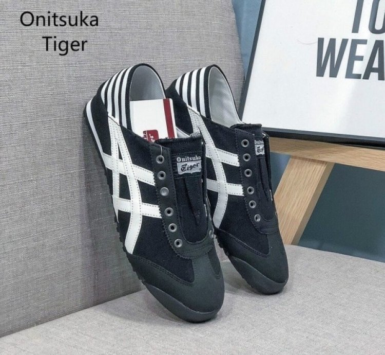Onitsuk A Tiger Party Black White Slipons
