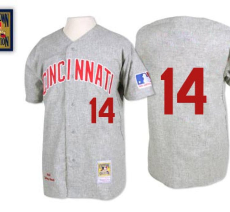 Cincinnati Reds Pete Rose Gray 1969 Throwback Jersey