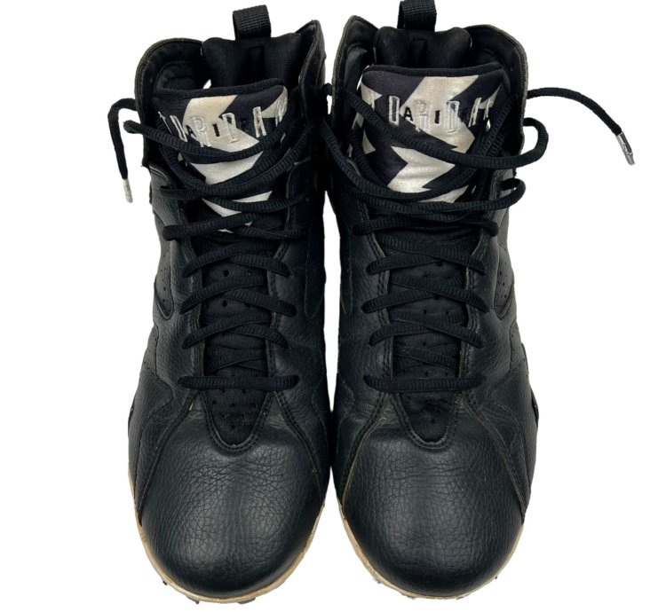 Vintage Air Jordan Retro 7 Oreo Football Cleats 2014 Size 10 Black White Mens