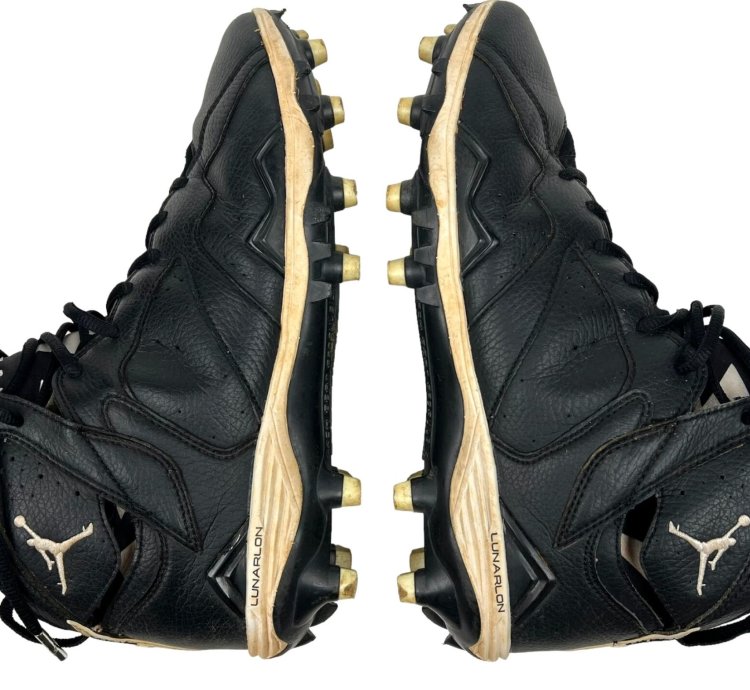 Vintage Air Jordan Retro 7 Oreo Football Cleats 2014 Size 10 Black White Mens