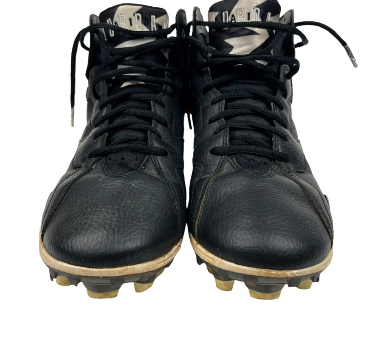 Vintage Air Jordan Retro 7 Oreo Football Cleats 2014 Size 10 Black White Mens